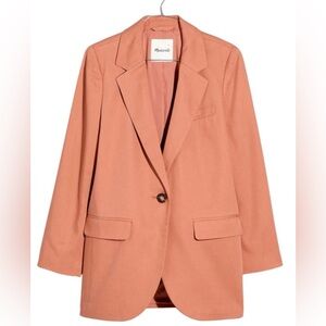 Madewell The Larsen Blazer in Drapeweave Dried Rose Women’s Size Medium